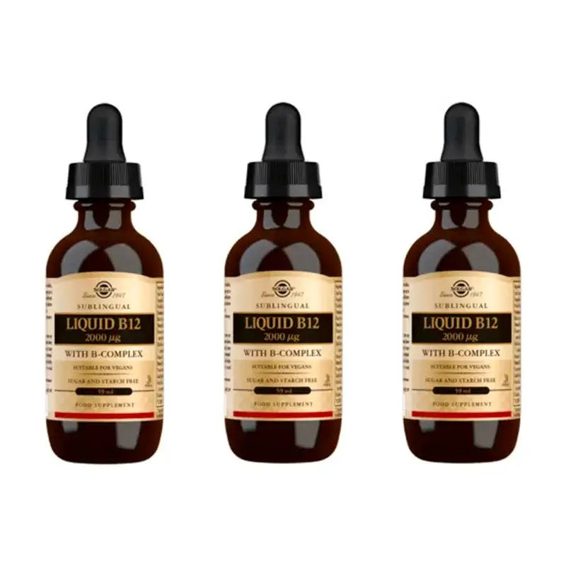 Solgar Vitamine B12 liquide avec BComplex Pack 3 x 59 ml