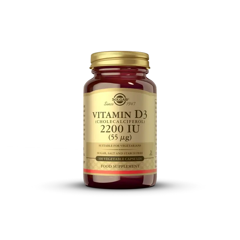 Solgar Vitamine D3 2200 IU, 100 gélules