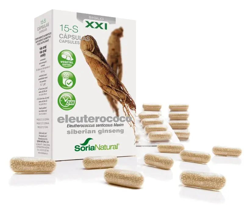 Soria Natural 15-S Eleuterococo 690 Mg Liberac Prolongada, 30 Cápsulas