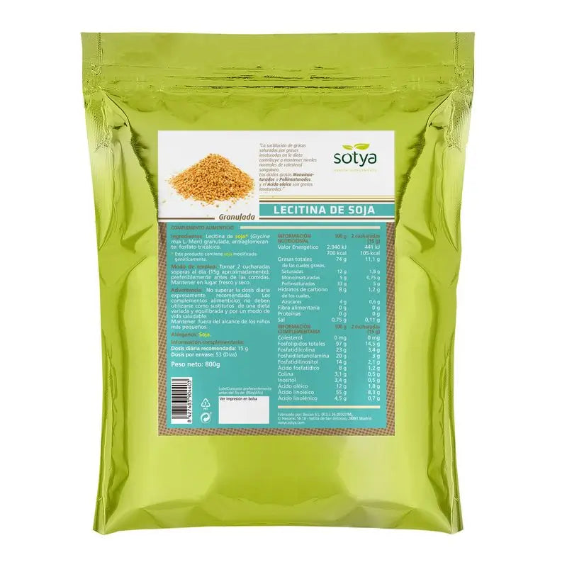 Sotya Lecitina Bolsa, 800 Gr