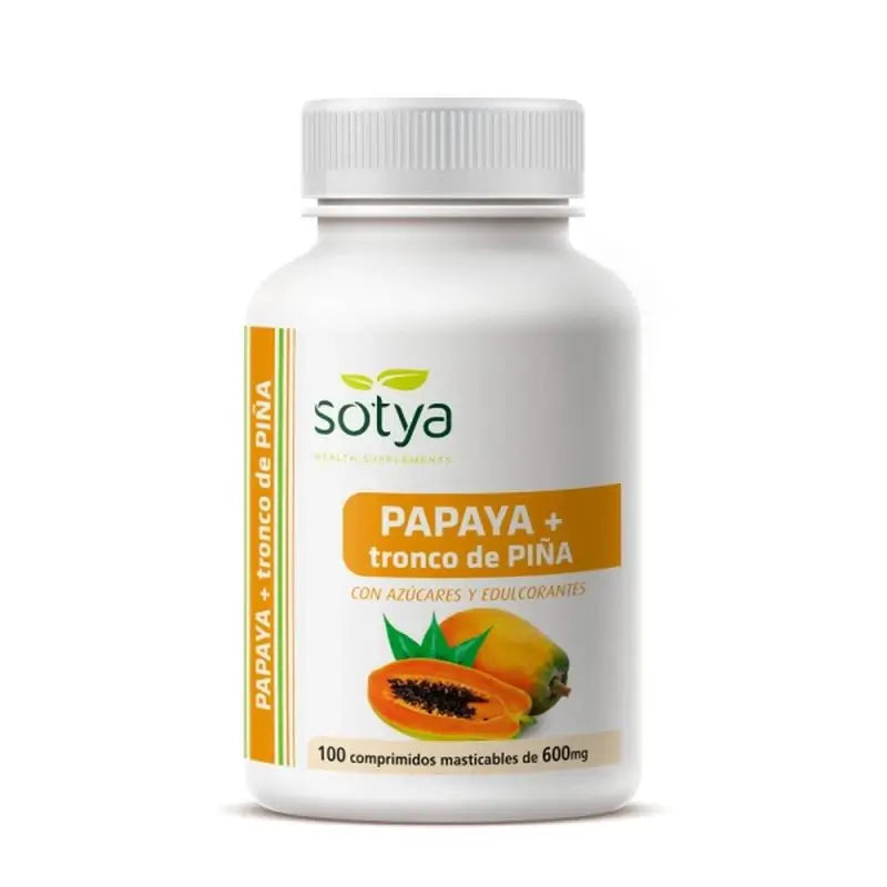 Sotya Papaye + Tige d'Ananas 600 mg, 100 comprimés