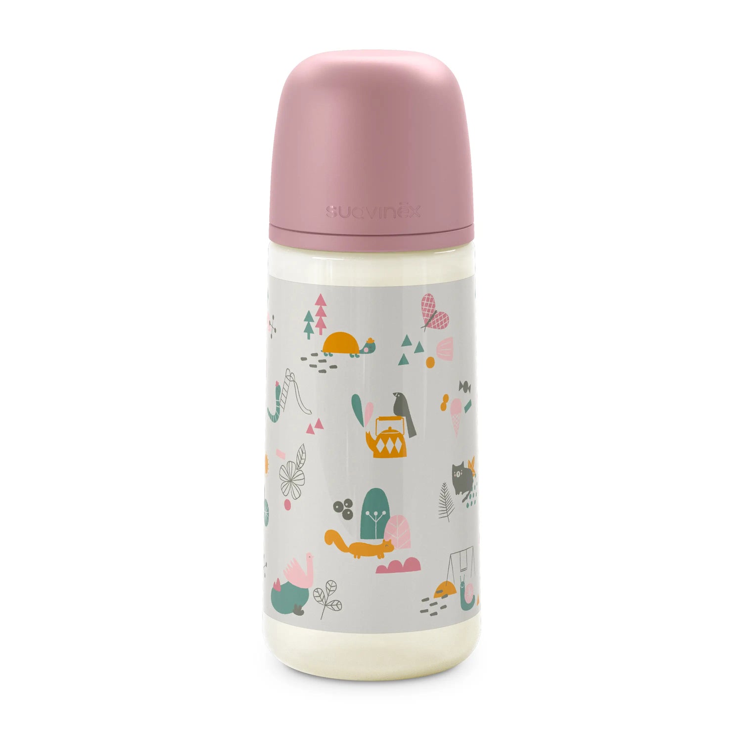 Suavinex Biberon De 360 Ml, Bébés +6 Mois. Walk Park Pink, 1 unités