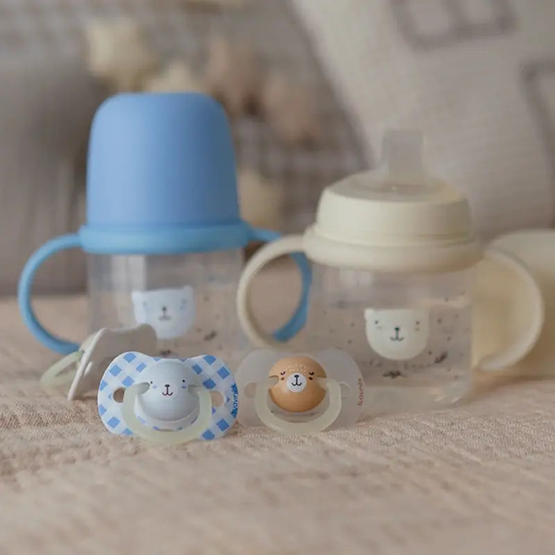 Suavinex Biberon de nuit Night & Day +6 mois Wild&Free Beige, 150 ml