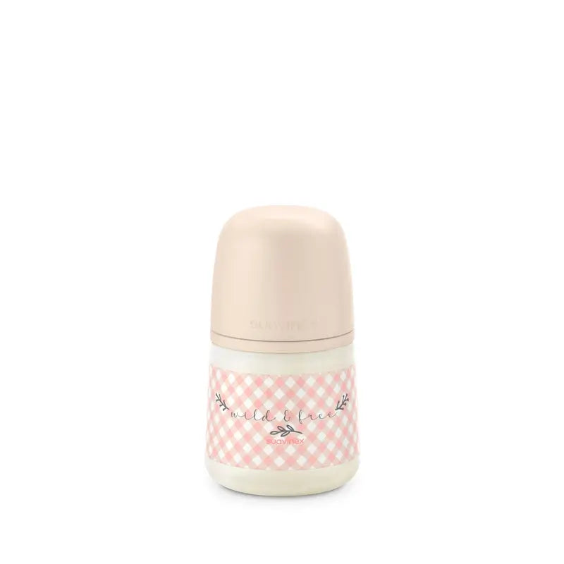 Suavinex Tétine pour biberon Sx Pro Slow Flow (S) +0 mois Rose Wild&Free, 150 ml
