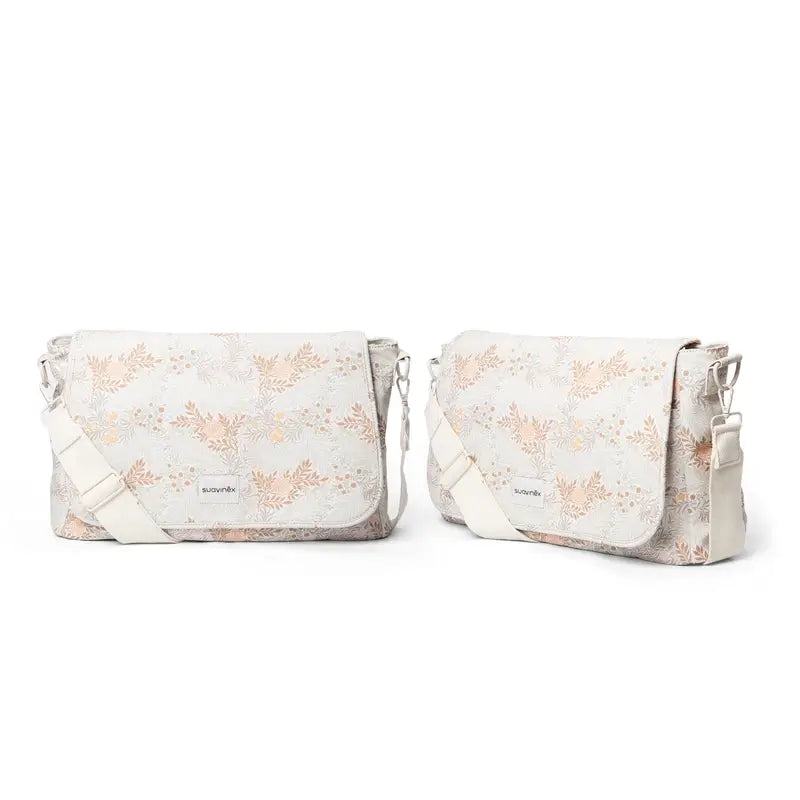 Suavinex Maternity Handbag Poetry Beige Printed Shoulder Bag