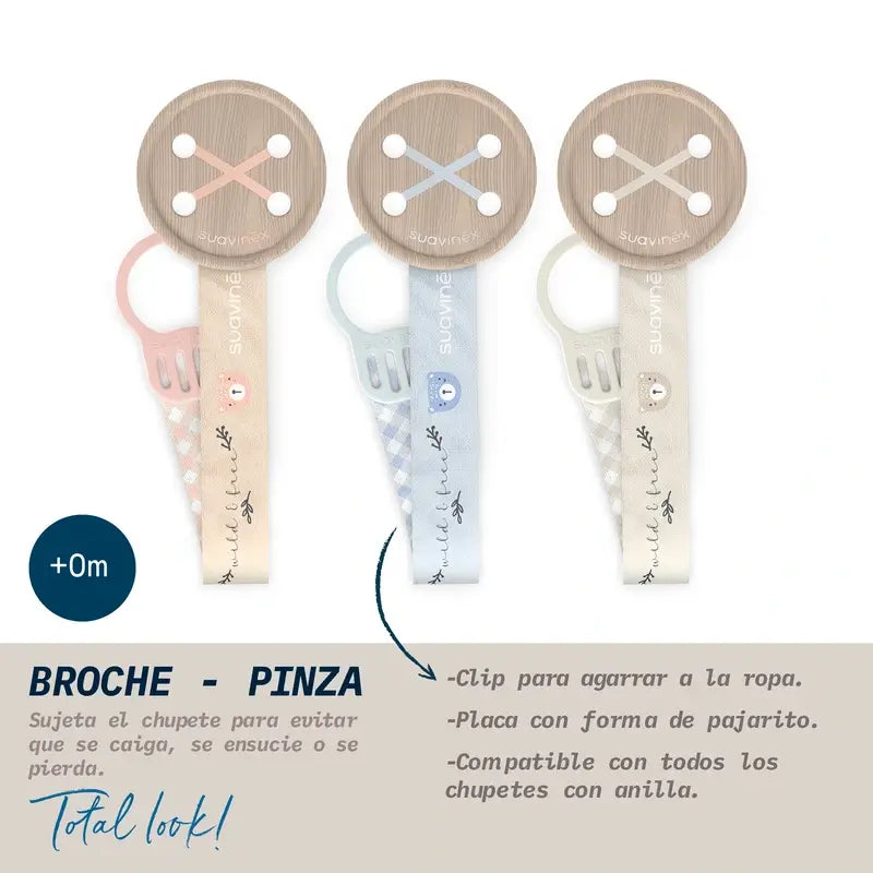 Suavinex Tape sucette +0 mois Wild&Free Blue