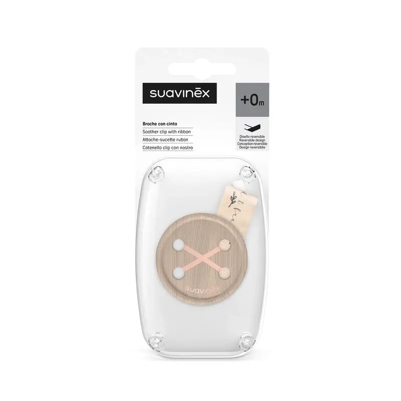Suavinex Attache sucette +0 mois Rose Wild&Free