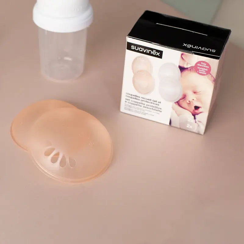 Suavinex Set 2 coquilles de protection et 2 coquilles de collection