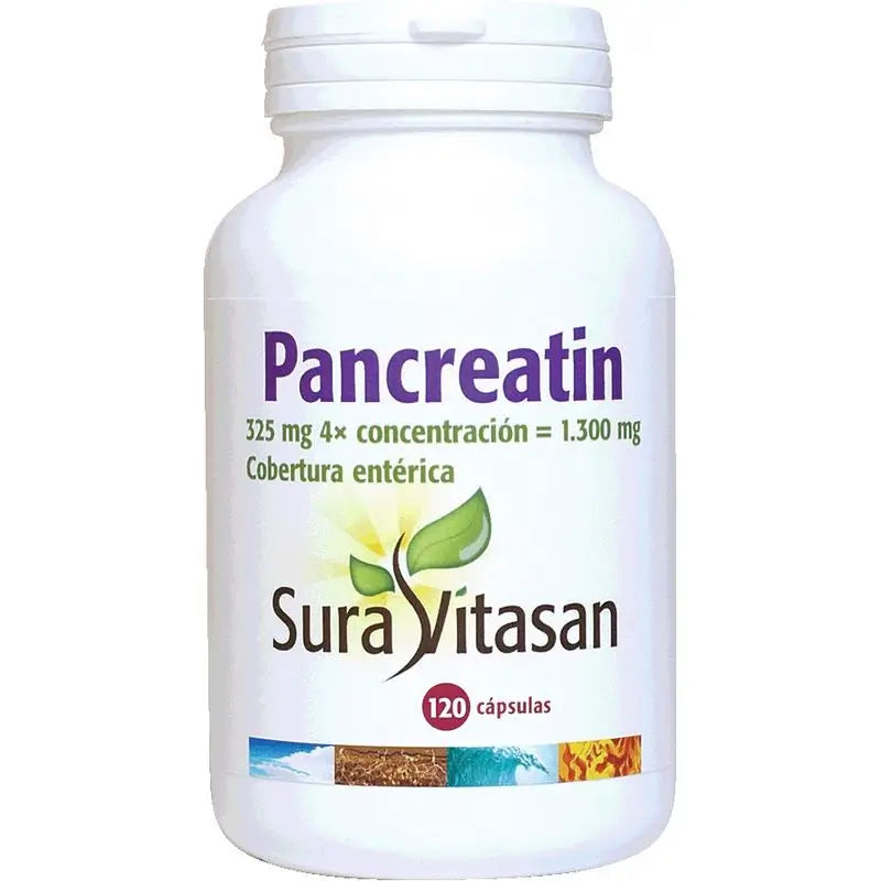 Sura Vitas Pancreatin 1300 Mg , 120 cápsulas