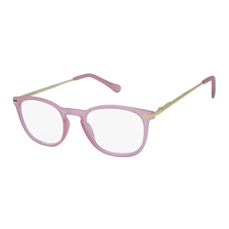 Surgicalmed Euro Optics Lunettes de lecture Presbytie Légère (Rose mat transparent et branches dorées) (+1.50) Rose mat transparent et branches dorées, 1 pièce