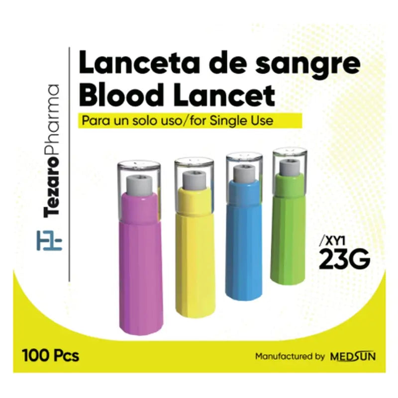 Surgicalmed Tezaro Pharma Lancettes de sécurité 23G X 1,8 Mm , 100 pcs.