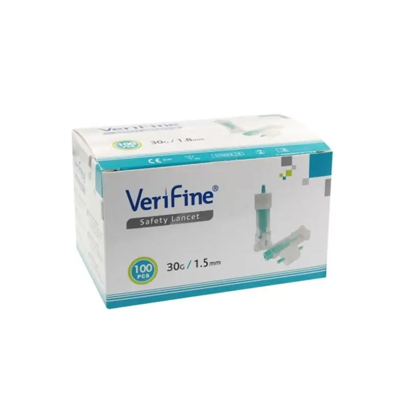 Surgicalmed Verifine Verifine Safety Lancets 30G X 1.5 Mm - Boîte de 100 pcs, 100 pcs.