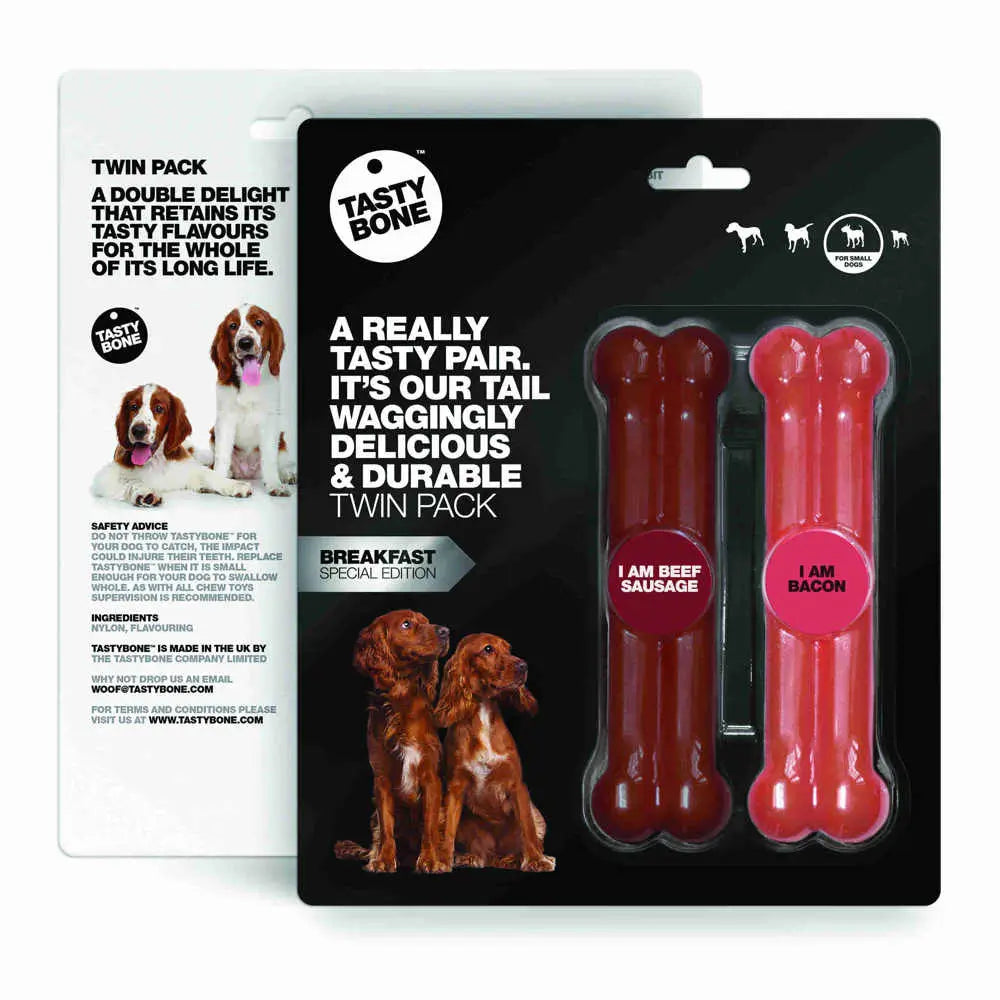 Tasty Bone Twin Pack Beef Bacon Sausage Small