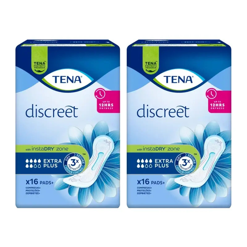 Tena Pack Discreet Extra Plus, 2 X 16 unités