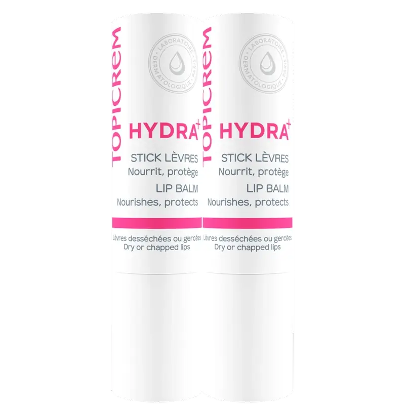 Topicrem Hydra+ Baume à lèvres ultra-hydratant Duo Pack 4 G 2ème unité 50%.