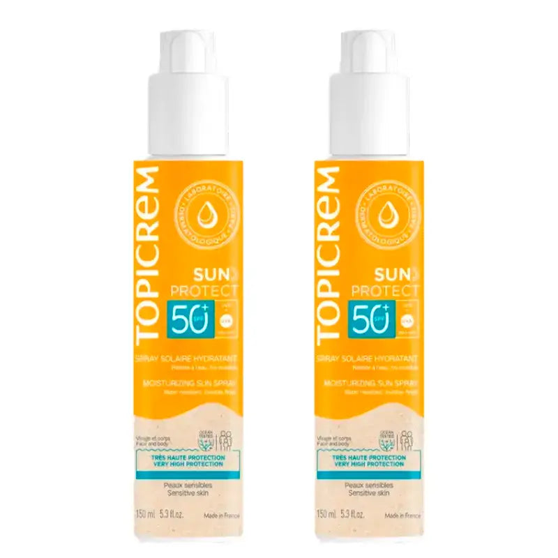 Topicrem Sun Protect Spray SPF 50+, lot de 2 x 150 ml