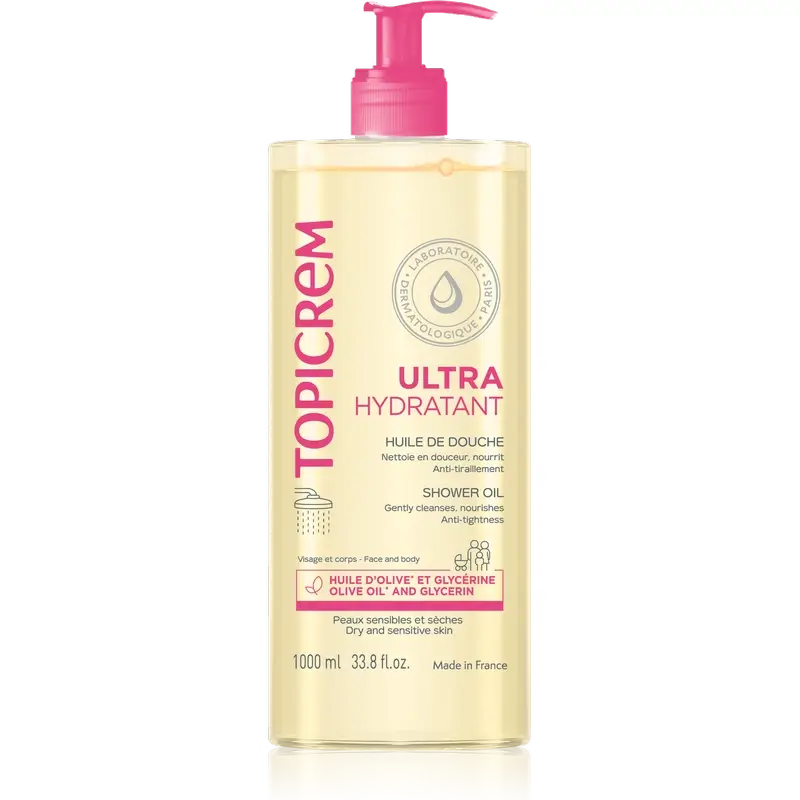 Huile de douche Topicrem Uh, 1000 ml