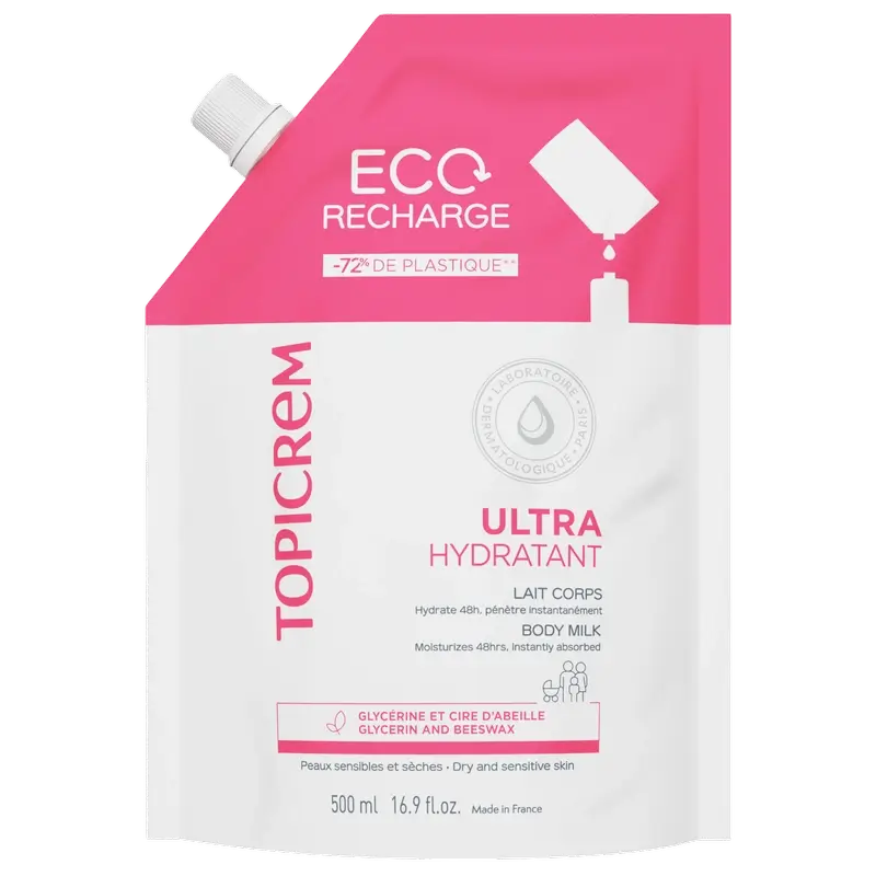 Topicrem Uh Recharge Lait corporel ultra-hydratant, 500 ml
