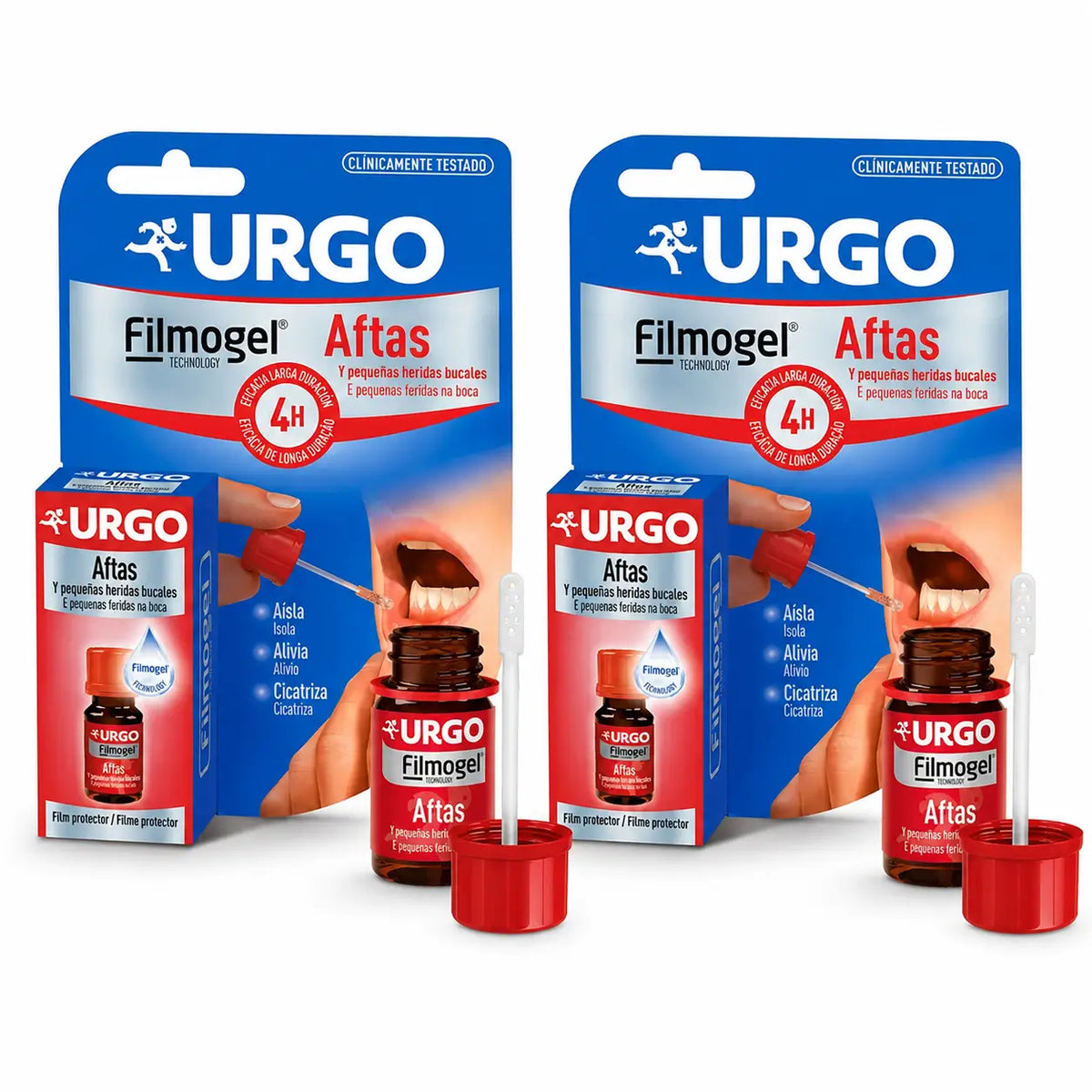 Urgo Filmogel contre les aphtes, flacon de 6 ml, lot de 2