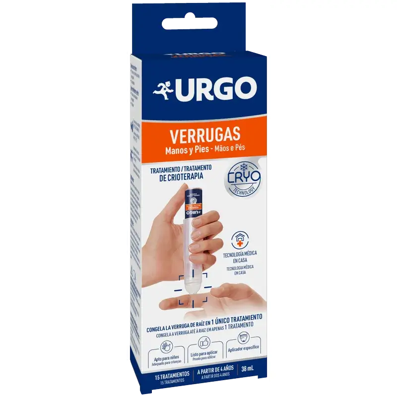 Urgo - Cryothérapie verrues - Flacon 38 ml, 15 traitements