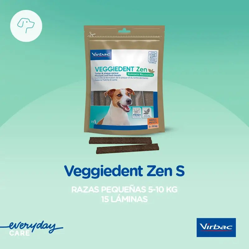 Virbac Veggiedent Zen S, Snack dentaire pour chiens de petite race