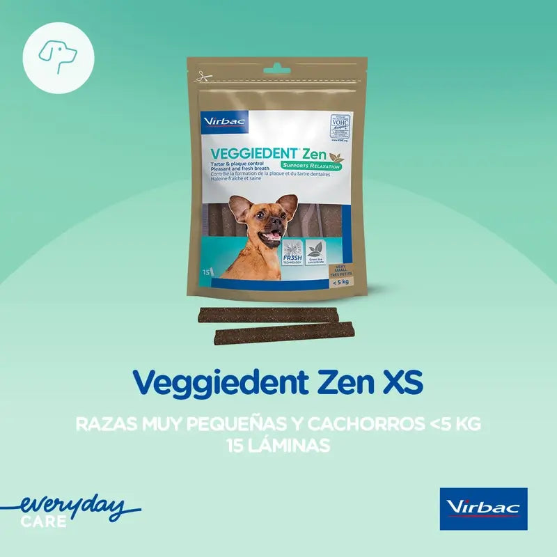 Virbac Veggiedent Zen Xs, Snack dentaire pour chiens de très petite race