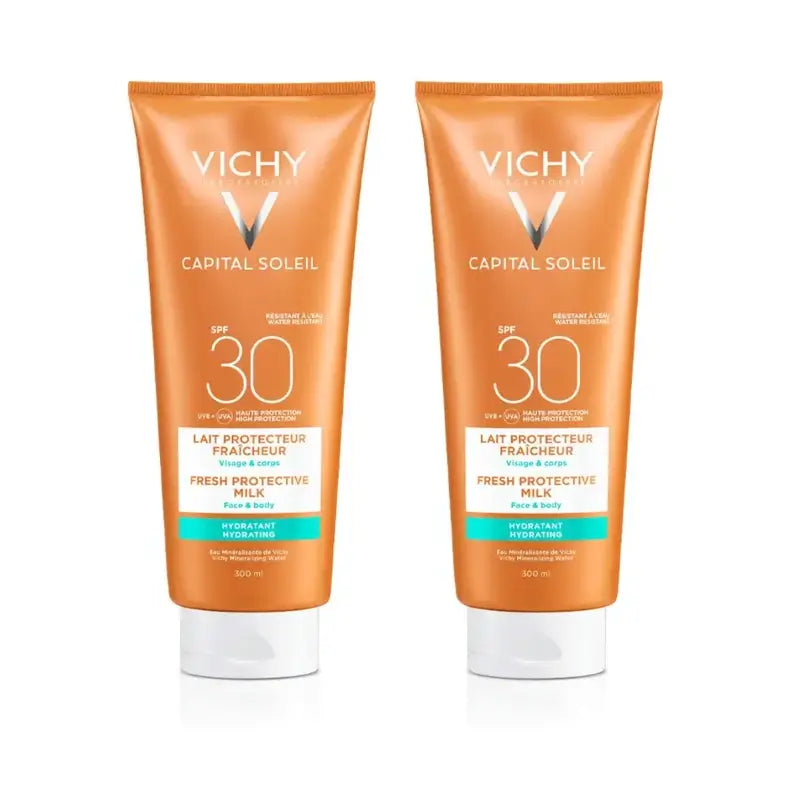 Vichy Capital Soleil Lait Hydratant Familial Protecteur Spf 30, 2X300 Ml