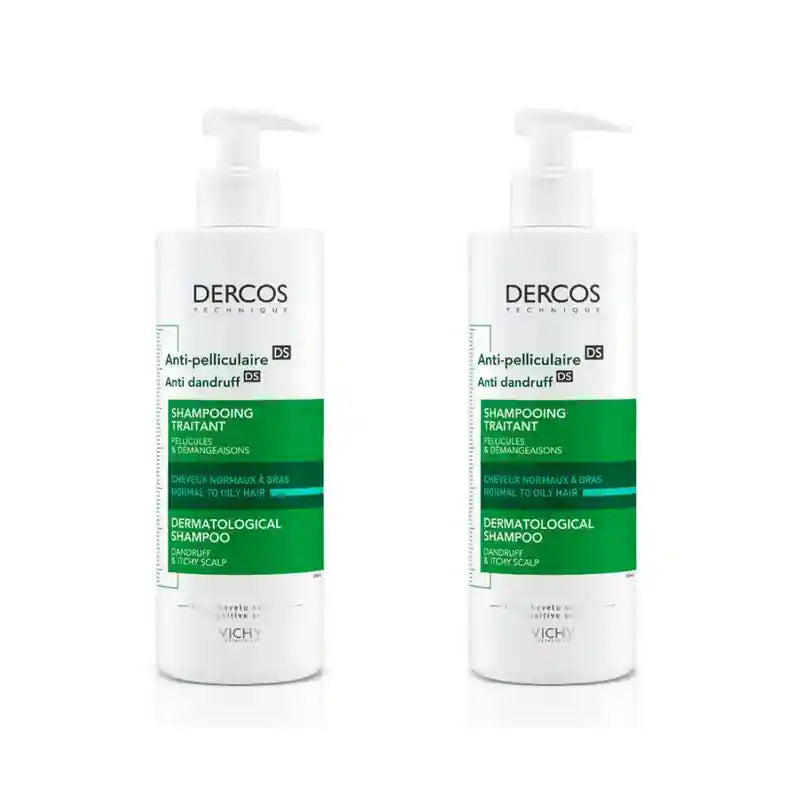 Vichy Dercos Technique Shampooing antipelliculaire gras, 2X390 Ml