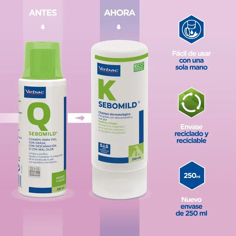 Virbac Sebomild Shampooing 250 Ml
