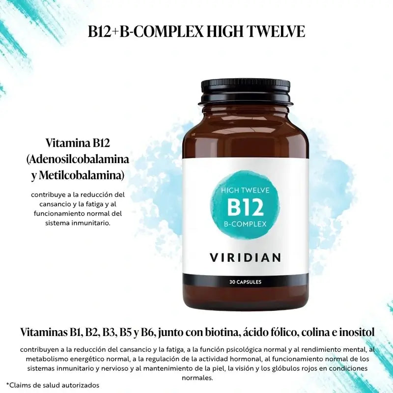 Viridian High Twelve B12 With B Complex 30Cap.Veg.