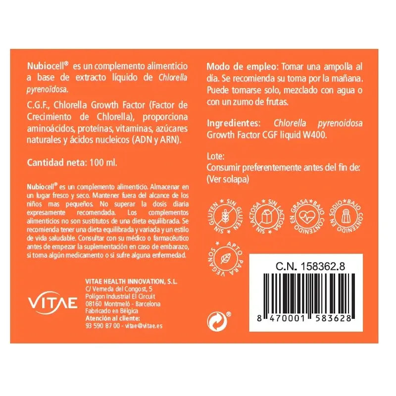 Nubiocell 10 ampoules - À forte teneur en CGF