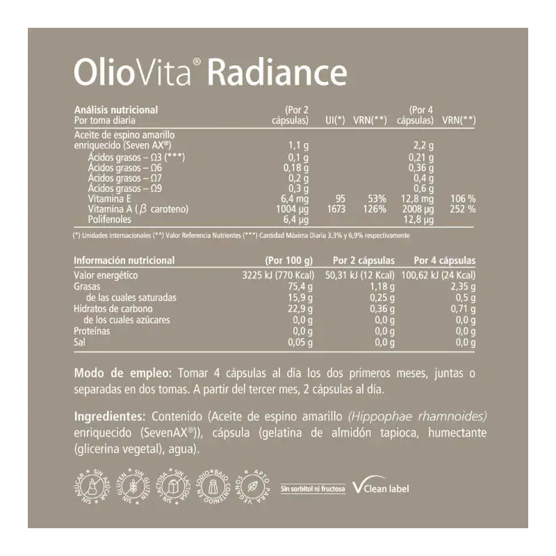 Vitae Oliovita Radiance, 60 gélules