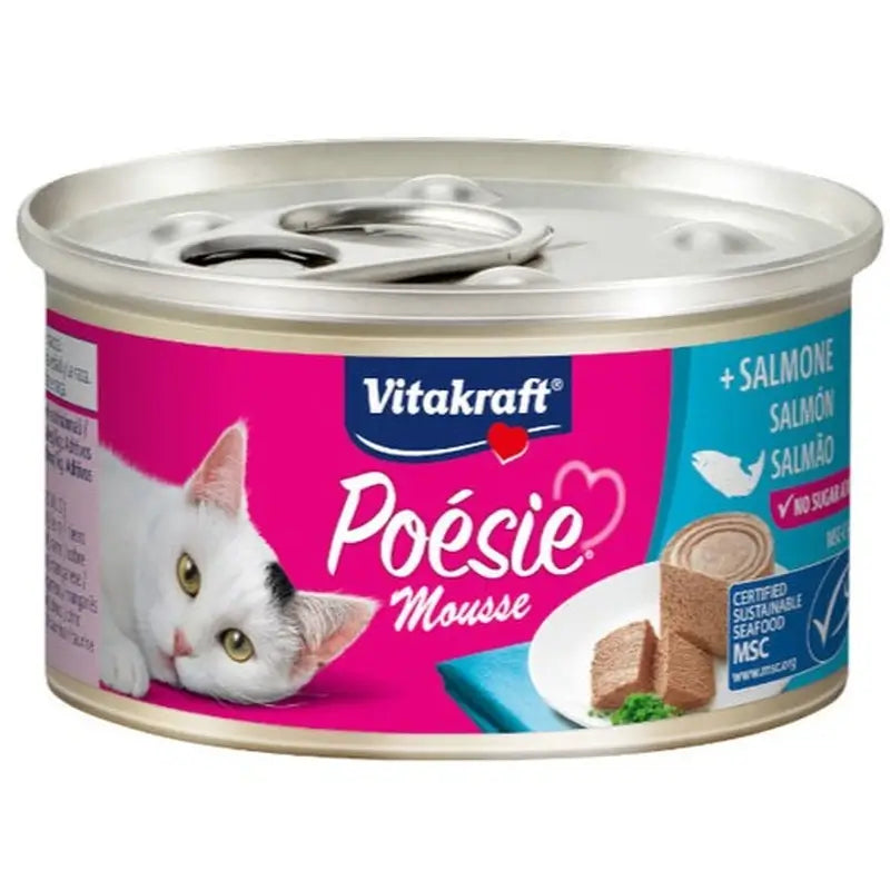 Vitakraft Poesie Mousse au saumon, boîte de 12 x 85 grammes