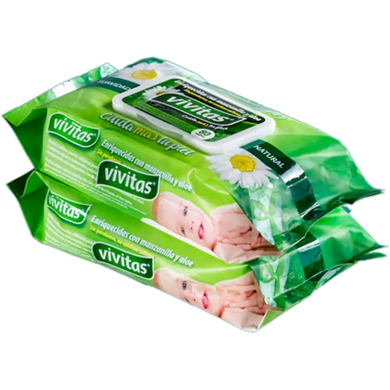 Vivitas Lingettes humides, paquet de 2x80 unités