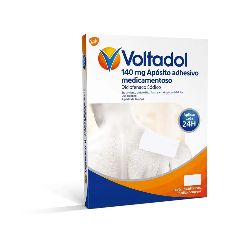 Voltadol 140 mg, 5 pansements adhésifs médicamenteux