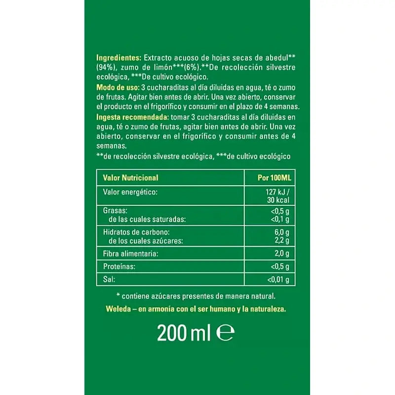 Weleda Jus de Bouleau, 200 ml