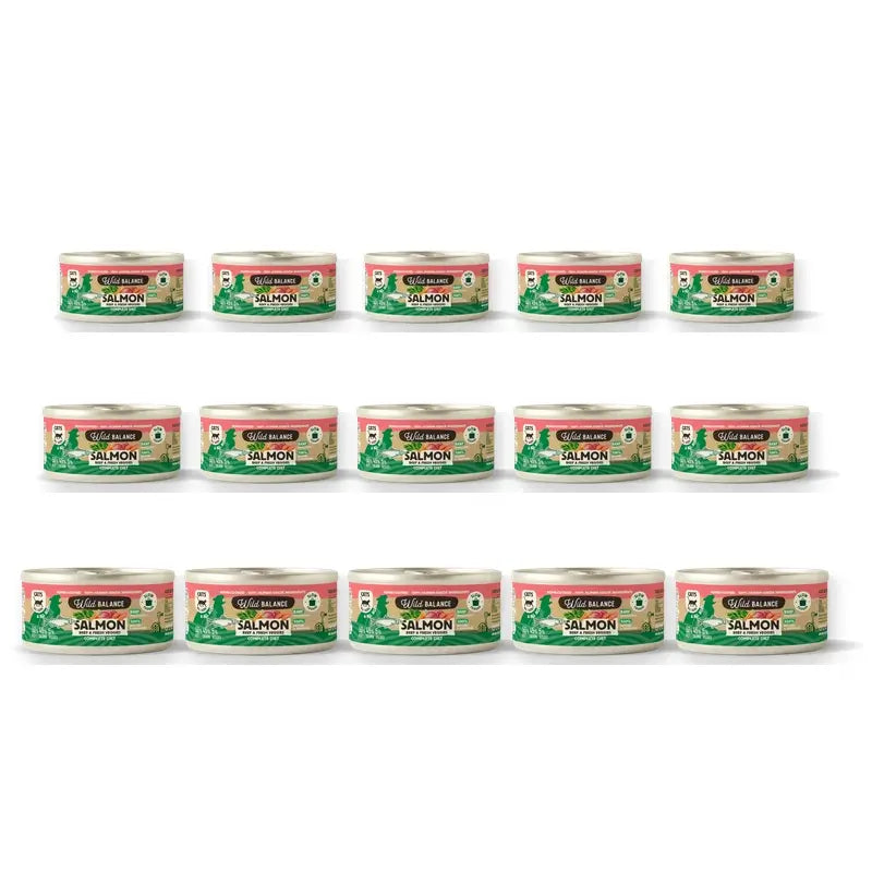 Wild Balance saumon et bœuf en conserve avec légumes pour chats, 120 g, paquet de 6