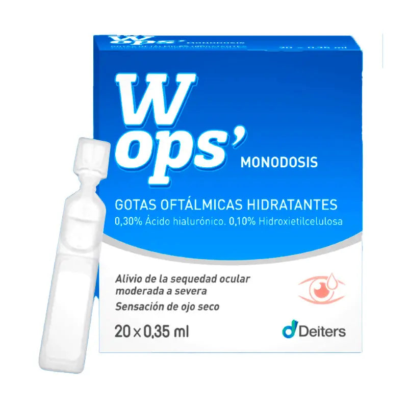 Wops' Box Moisturising Eye Drops 0.3%, 0,35 ml x 20 Single Dose