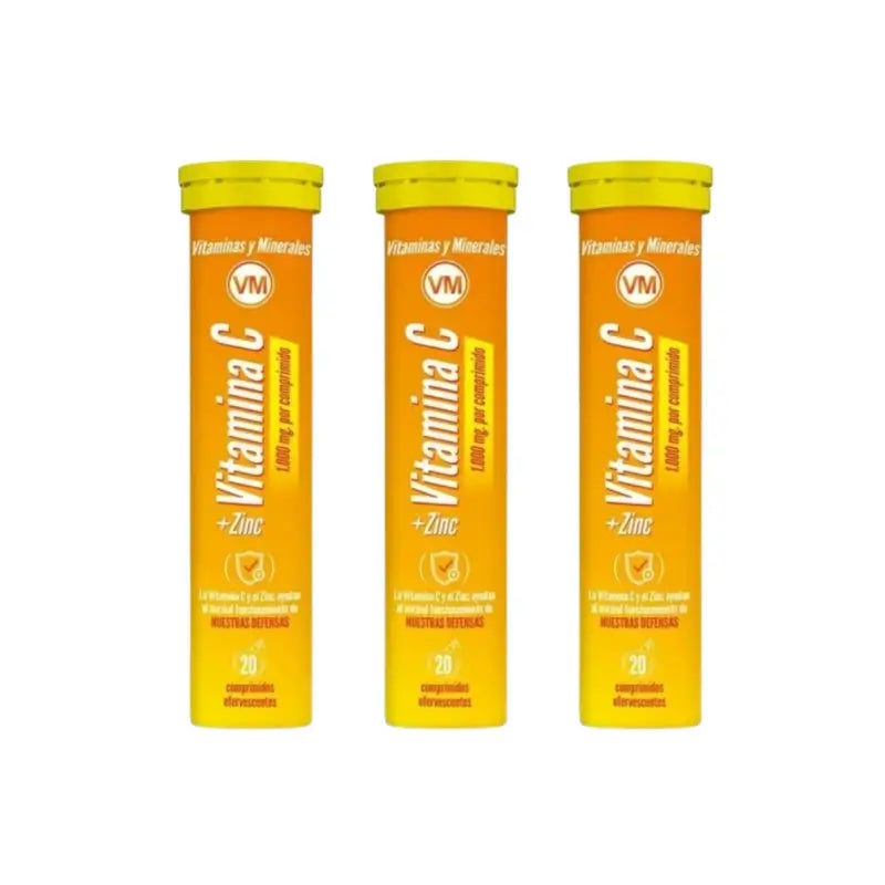 Ynsadiet Vitamine C + Zinc Pack 3 x 20 Comprimés Effervescents