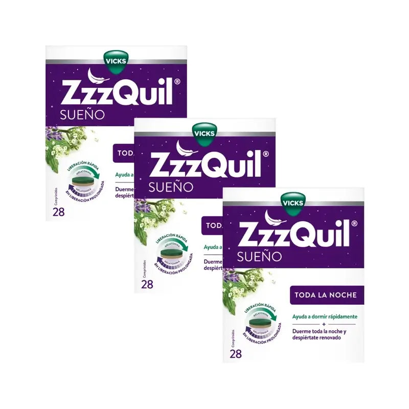 Zzzquil Mélatonine, Valériane & Vitamine B6, 3X28 Comprimés
