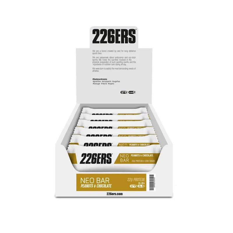 226Ers Neo Bar Protein - Barre protéinée Neo Bar Protein - Barre protéinée cacahuètes et chocolat, 24x50 g