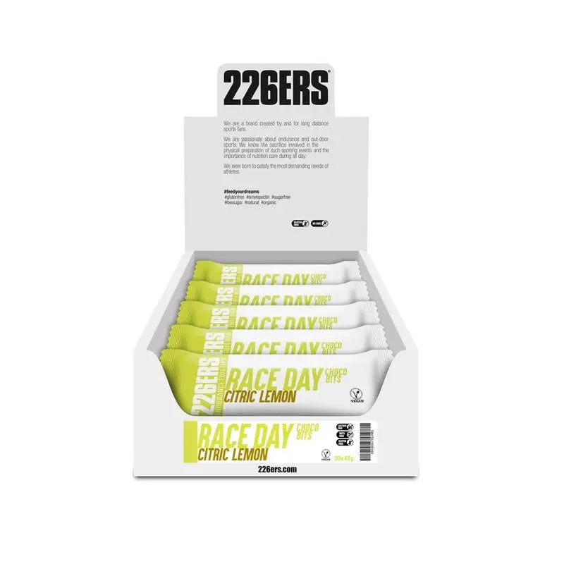 226Ers Race Day Bar Choco Bits Energy Bar Lemon, 30x40 grams