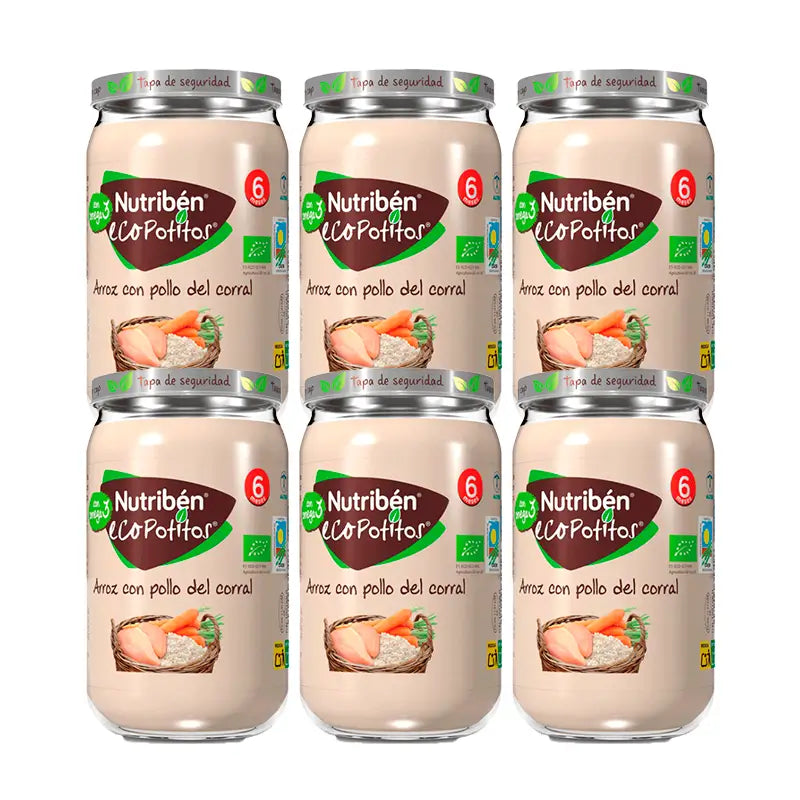 Nutriben Potito Eco Rice avec du poulet de la ferme 6x235g