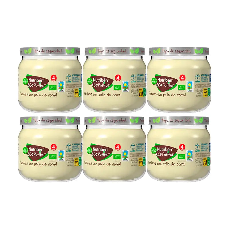 Nutriben Potito Eco Home Viande Légumes Poulet 6x120 Gr