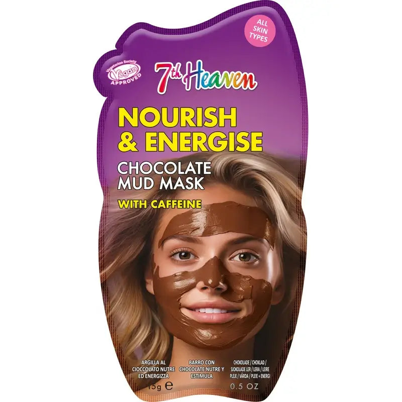 7 Heaven Chocolate Mud Mask with Caffeine Nourrit et stimule, 15 grammes