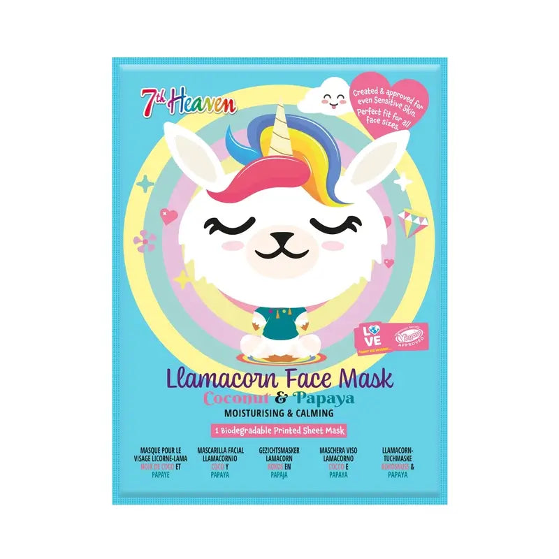 7 Masque animalier du Ciel Masque en tissu Lamacorn , 2 unités