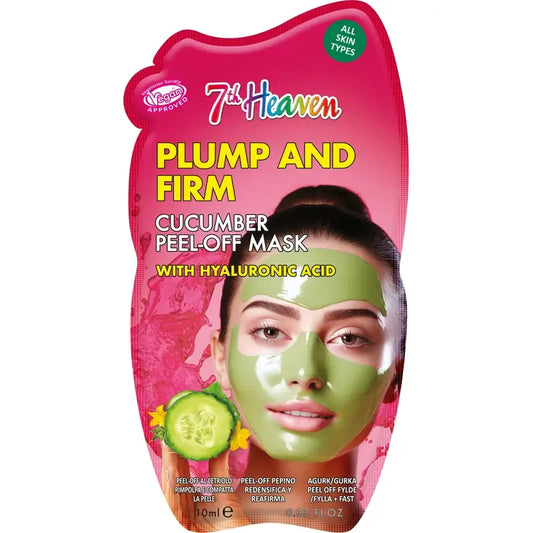 7 Heaven Masque Peel-Off au Concombre avec Acide Hyaluronique Redensifiant et Raffermissant , 10 ml