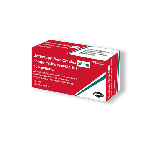 Combix Efg Dexketoprofen 25 mg, 12 comprimés pelliculés