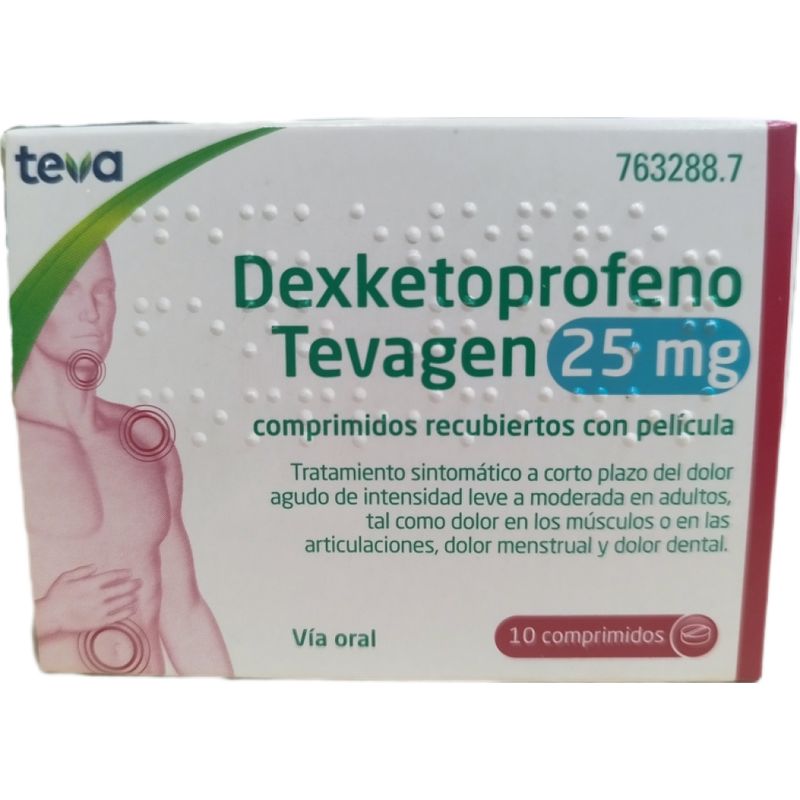 Tevagen Dexketoprofen 25 mg, 10 comprimés enrobés