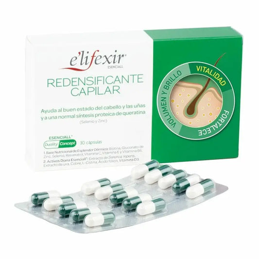 Elifexir Essential Hair Redensifying and Fortifying Hair Loss Reducer 60 Capsules